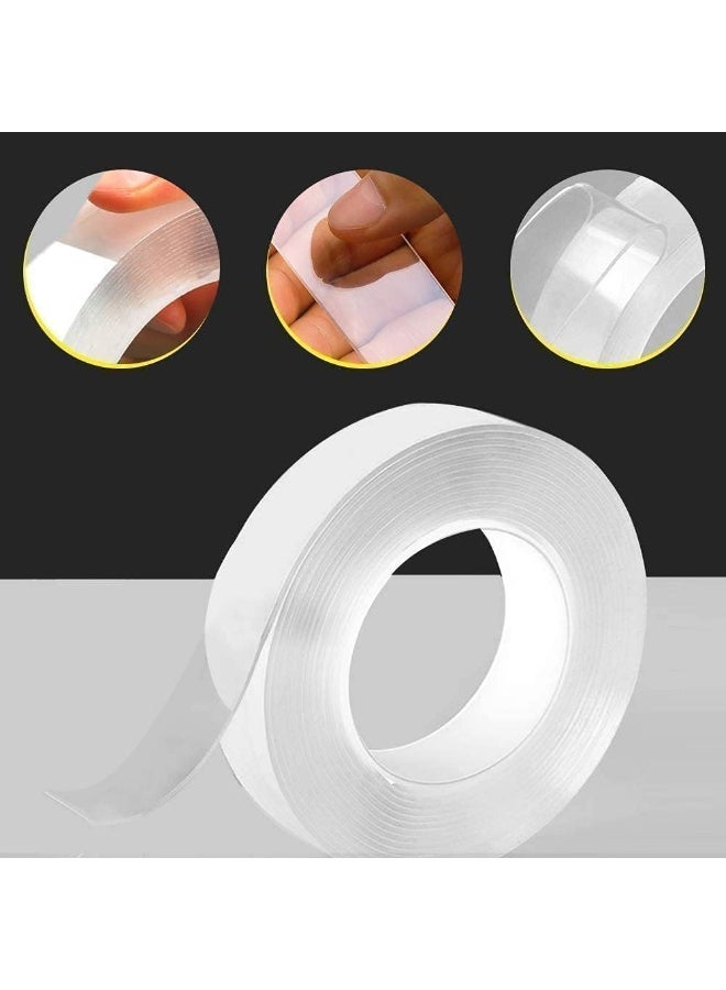 CAZADORA Ultra-Thin Double-Sided Tape Transparent Traceless Acrylic Adhesive Tape 2mm Thickness Magic Improvement Strong Mounting Tape Reusable Washable Waterproof Multi-Purpose Clear Double Face Tape for Home Office Wall Mounting Decoration Organization Fixing Frames Carpets Rugs Kitchen Bathroom Accessories DIY Projects Heavy Duty Invisible Adhesive Tape 5cm Width x 3m Length High Bond Residue-Free Easy Removal Indoor Use Reliable Grip Flexible Durable Adhesion Solution - Image 5
